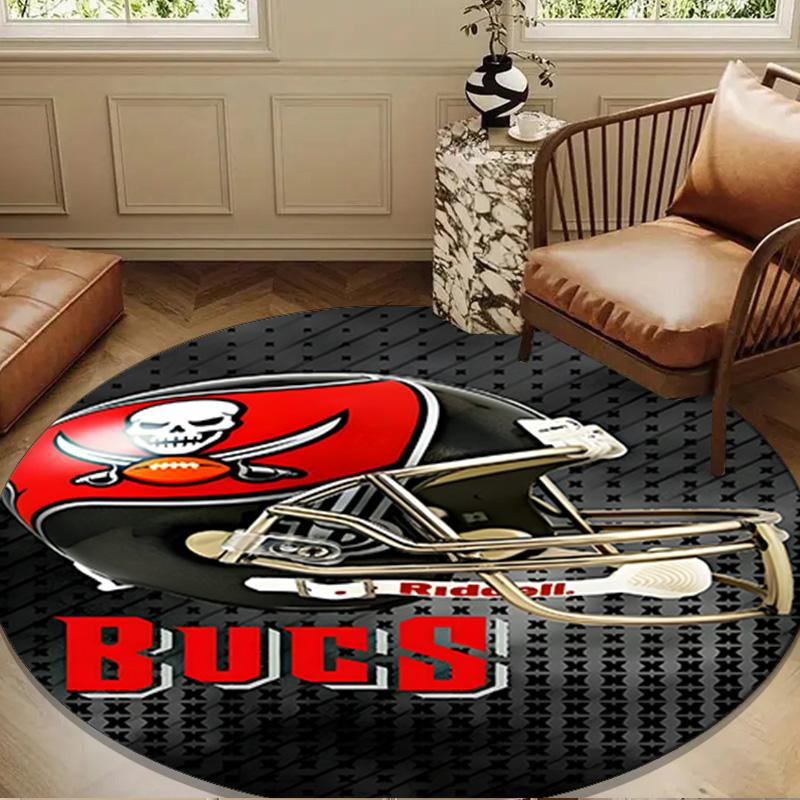 Buccaneers Team Spirit Round mat, Anti-slip Circle Carpet Chair rug For livingroom,Bedroom, doormat home decor Gift Christmas Gifts