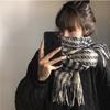 Winter New Houndstooth Ins Imitation Cashmere Scarf for Women Korean Version Versatile Student Shawl Dual Purpose Warm Scarf for Men