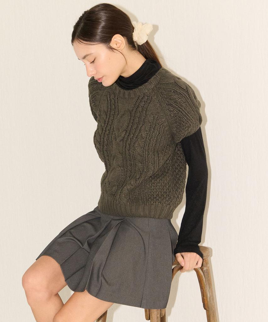 Свитер с косами Cozy Layerd Knit_K/Br