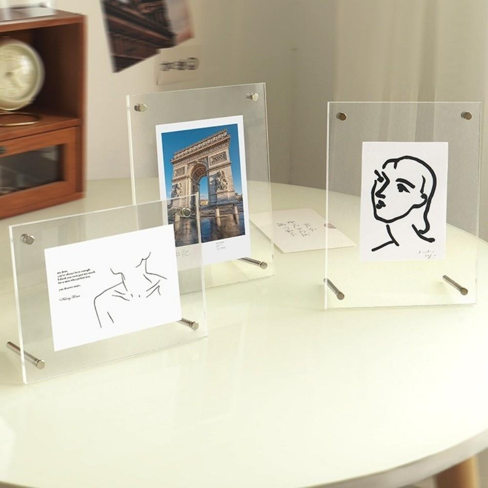 Modern Photocard Display Stand Transparent Poster Display Stand New Picture Frame Desktop