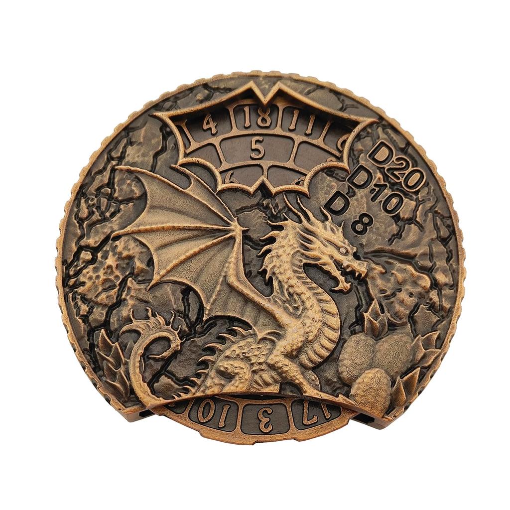 Металлические игральные кости COC Running Dice 7-в-1 Fingertip Gyro Turntable Polyhedron Metal Dice DND Dungeons & Dragons