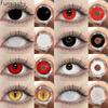 FUNSACHY 2pcs Halloween Colored Cosplay Contacts Lenses for Eyes Yearly Anime Lens Cosplay Eyes Contacts White Mesh Blind Lens