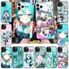 Case for Xiaomi Poco X6 X4 M5 M6 F5 F6 C65 C55 C50 C51 C40 Redmi Note 7 8 14C A3X 13C 12C 11 10A 9C Pro Black Sofe Cover WI70 Hatsune Miku
