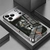 Крутой чехол из закаленного стекла с рисунком «Король Лев» для iPhone 17 16 15 14 13 12 11 Pro Max 16 Plus 17Air Электроplated Серебристая крышка