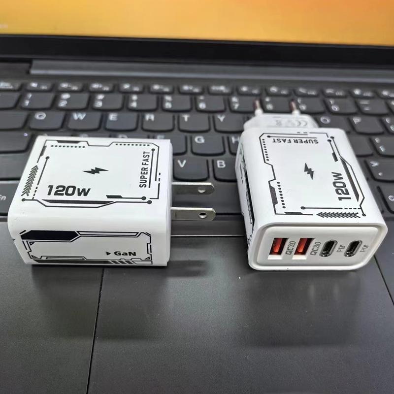 Быстрое зарядное устройство 120 Вт Type-C USB PD Quick Charge 3.0 Адаптер US EU для iPhone 15 14 Samsung Xiaomi Huawei USB C Зарядка телефона от сети