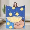 Cute Dudu Christmas Blanket Quality Warm Soft  Throw Blanket Winter Camping Outdoor Fluffy Bedspread