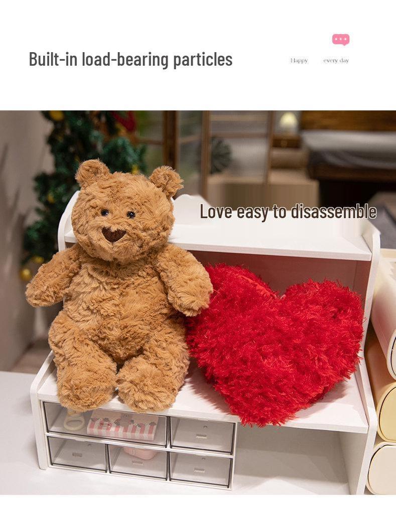 JC Heart Bear Plush Toy Triangle Cake & Magnolia Latte Milk Tea Cake