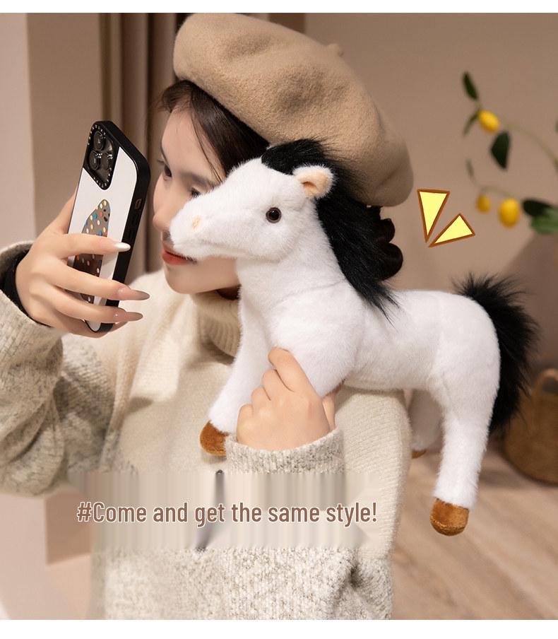 Трансграничная плюшевая игрушка-лошадь: Кукла-пони Зоопарк Активность и Домашнее украшение Подарок для детей