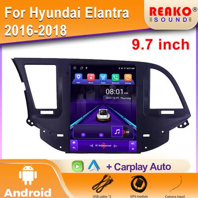 9,7 дюйма для Hyundai Elantra 2016-2018 автомобильное радио Android Auto GPS навигация мультимедийный плеер видеовыход 5G WIFI 2din DVD