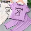 Пижамы для девочек Летняя одежда Комплекты для девочек Детская домашняя одежда Одежда для девочек с кондиционером Летний комплект из двух предметов