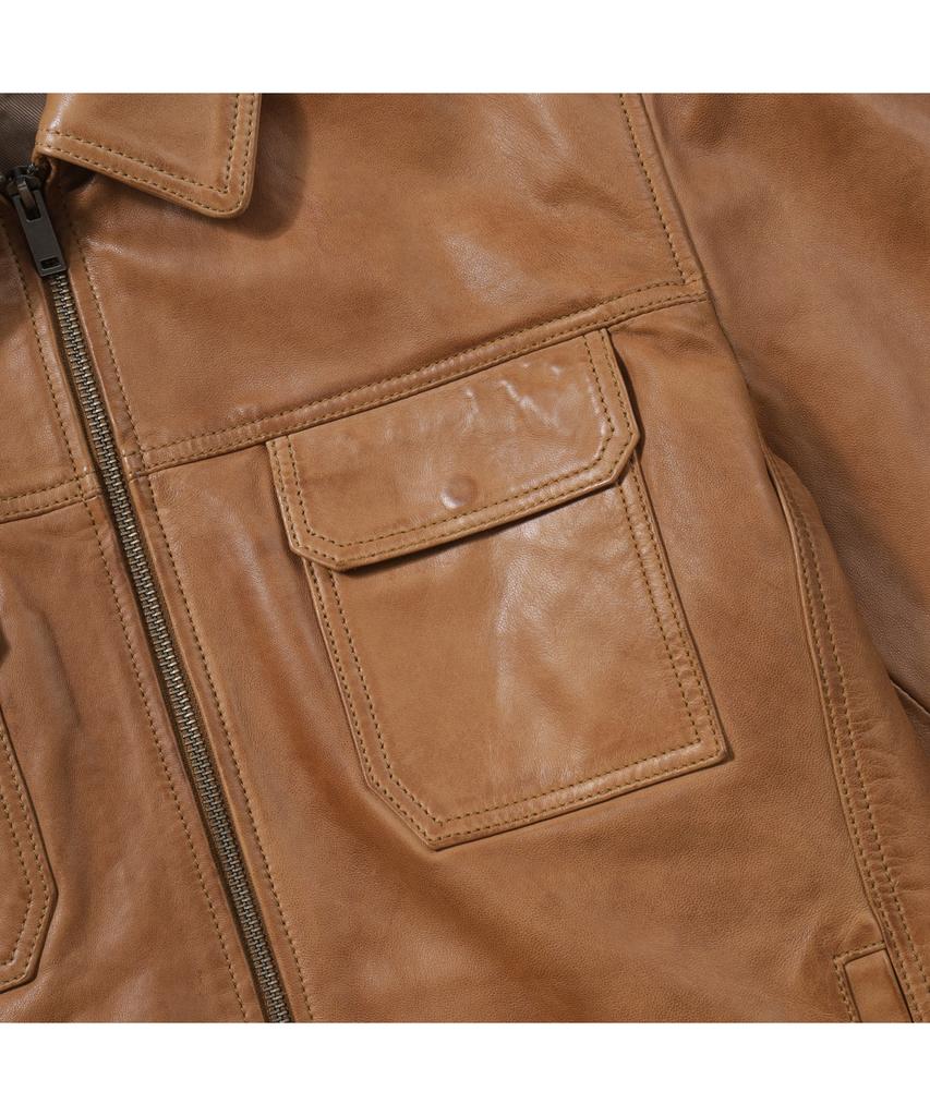 Brentwood [Bolder Leather] Semi-Vegetable Lambskin Trucker Brudx26351Orx