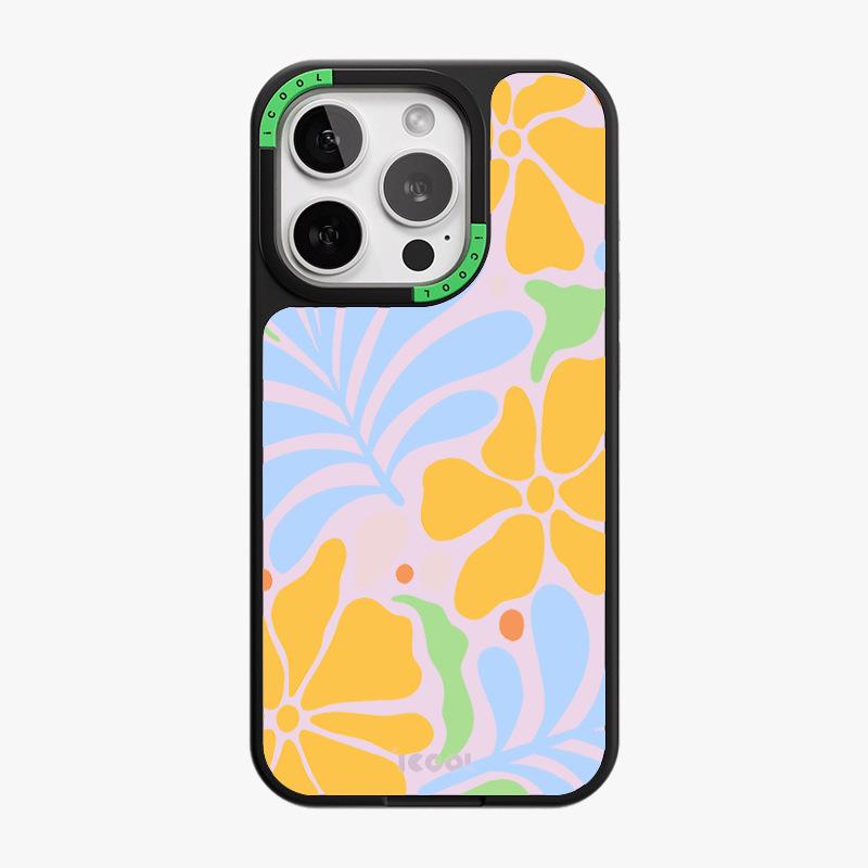Сменная задняя панель чехол для мобильного телефона iphone15 цветок яблоко 14pro съемный магнитный два в одном можно менять по желанию
