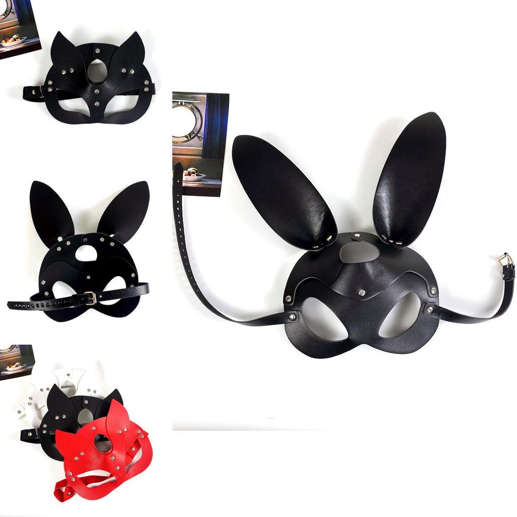 Leather Cat Mask For Halloween Cosplay And Costume Party Accessories For Men And Women