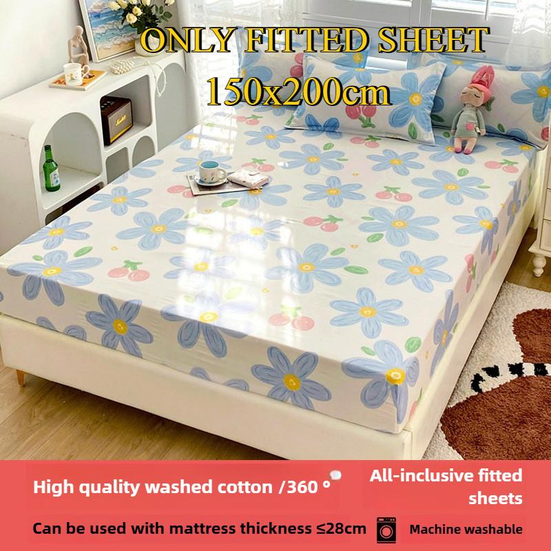 Простыня на резинке Не линяющая Не скатывающаяся Цельная простыня Нескользящая Разные размеры Постельное белье Покрывало-протектор