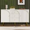 Bedroom Table Metal Legs Dressing with Drawers Large Capacity Ergonomic Handle Makeup Vanity Desk Easy to Assemble Home Furniture