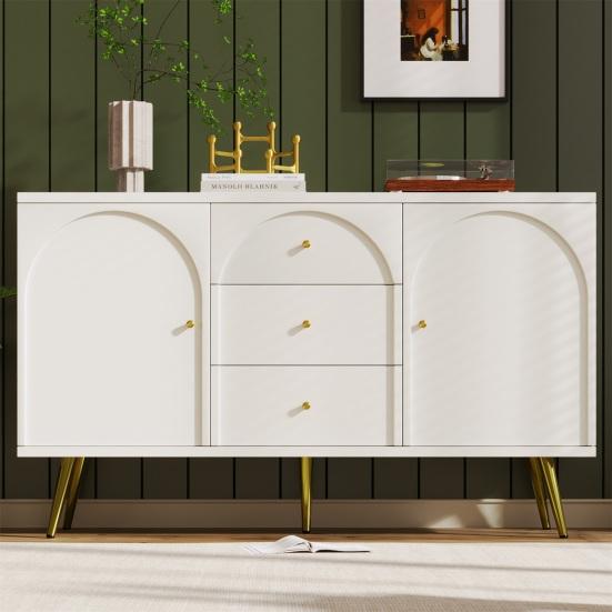 Bedroom Table Metal Legs Dressing with Drawers Large Capacity Ergonomic Handle Makeup Vanity Desk Easy to Assemble Home Furniture
