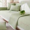Summer Ice Silk Sofa Cushion Summer Mat Cool Feeling Cool Pad Summer Sofa Cover Non-Slip Straight Row Cushion Cover Towel