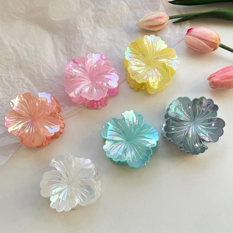 New Colorful Flower Hair Clip Women's European and American Fashion Shark Clip Hair Accessories