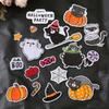 According Embroidery Embroidery Cloth Sticker Computer Embroidery Chapter Halloween Dark Cartoon Kitten Pumpkin Clothes Decorative Patch Patch Cloth