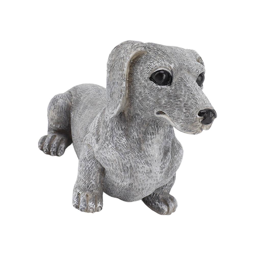 Synthetic Resin Dog Shaped Desktop Ornament Outdoor Yard Animal Statue Courtyard Holiday Layout