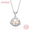 Линдон Стерлингового Серебра 925 Классическое Женское Ожерелье Кулон Циркон Модный Подарок