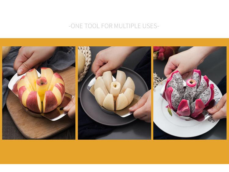 Яблокорезка 8/12 лезвий Нержавеющая сталь Разделитель для яблок Удаление сердцевины Кухонный гаджет Инструмент для удаления сердцевины фруктов для груши, картофеля, лука