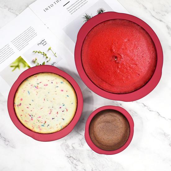 4/6/8-дюймовая круглая форма для торта, силиконовая легкосъемная антипригарная многоразовая форма для приготовления мусса Mooncake, кухонные инструменты для выпечки