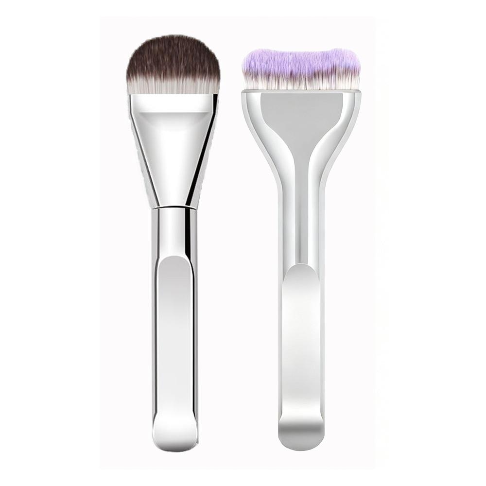 2Pcs Soft Bristle Foundation Makeup Brushes Wide Tongue-shaped Face Makeup Tool Makeup Application