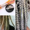 5Pcs Flower Pattern Adjustable Gold Metal Hair Tube Beads Rings Cuffs Hair Accessories Dreadlocks Cuff Clip Hair Jewelry