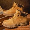 Мода Новая Мода Мужские Ботинки Высокие Повседневные Спортивные Ботинки для Мужчин Дизайнерские Нескользящие Ботильоны Уличные Ботинки на Толстой Подошве Мужские Рабочие Ботинки