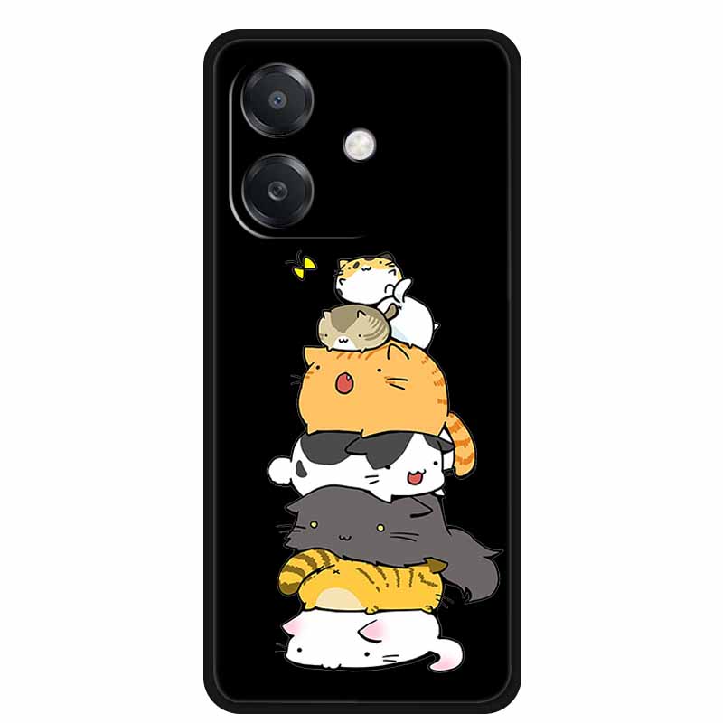 Чехол для OPPO A3 / A3x 5G 6.67" Funda Черный Силиконовый Мягкий Чехол для Телефона Для OPPO A3x A3 5G Задняя Крышка Чехол A 3x A 3 x A3 x Мультяшный