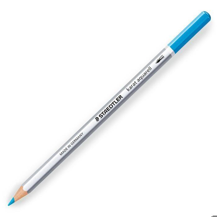 Crayon aquarelle - STAEDTLER - Karat Aquarell - Bleu - Mine douce - Crayon unique