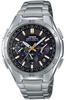 Casio Wave Ceptor WVQ-M410TD-1A2JF Men's Titanium Solar-Powered Radio-Controlled Watch, Silver (Official Japanese Product)
