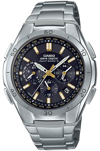 Наручные часы Casio Wave Scepter Радиоуправляемые Солнечные Титановые WVQ-M410TD-1A2JF Мужские Серебристые