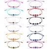 Fashion Colorful Devil Evil Eye Bracelet For Women Crystal Bead Handmade Braided Rope Thread Lucky Kids Couple Jewelry