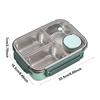 Stainless Steel Lunch Box Kids 3 Compartments Lunch Container Adult Lunch Box Portable Lunch Containers Large Capacity Lunch Box