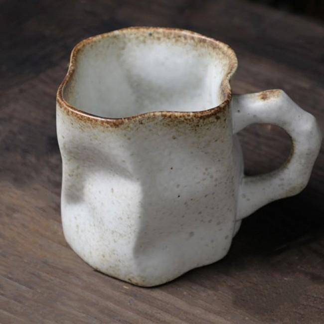 Japanese-Style Simple Coarse Pottery Coffee Cup Creative Kiln Change Mug Retro Ceramic Cup Home Cup Office Cup Breakfast Cup