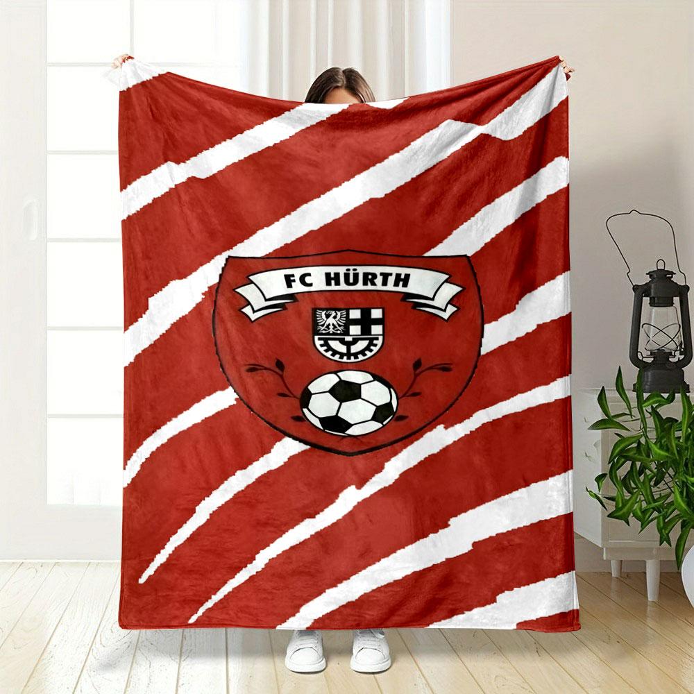 "FC Hürth Soccer Logo Blanket Design" print blanket soft and cozy perfect for the living room bed sofa or a nap,gift