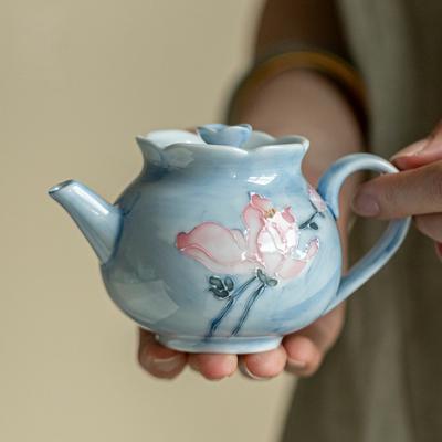 Ручная роспись Красивые Цветы Чайник You Tian Обожженный Чайник Чайная Церемония Леди Чайный Набор Кунг-фу Чайный Набор Одиночный Чайник Заваривание Чая