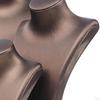 Necklace Bust Display Stand Jewelry Holder Photo Prop, PU Leather Selling Storage Rack Shop