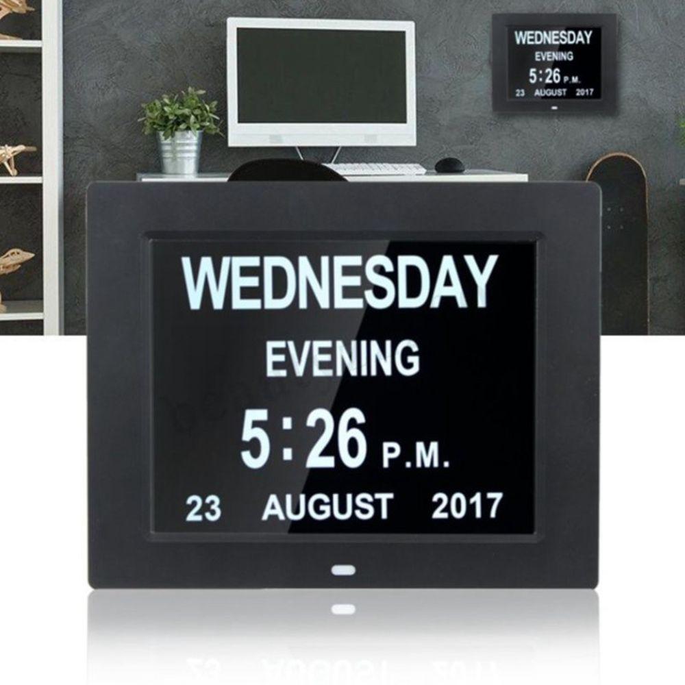 Day Month Year Dashboard Large Time Table Dementia Calendar Digital Clock Home Decor Alarm Clock