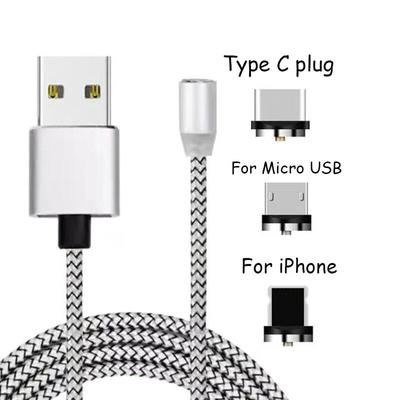 Три в одном магнитный присоска кабель для передачи данных подходит для iPhone Huawei Xiaomi мобильный телефон кабель для зарядки 2A быстрая зарядка