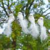 4pcs/set Spring Pastoral Style Simulation Bird Feathers Long Tail Golden Silk Lovebirds Courtyard Gardening