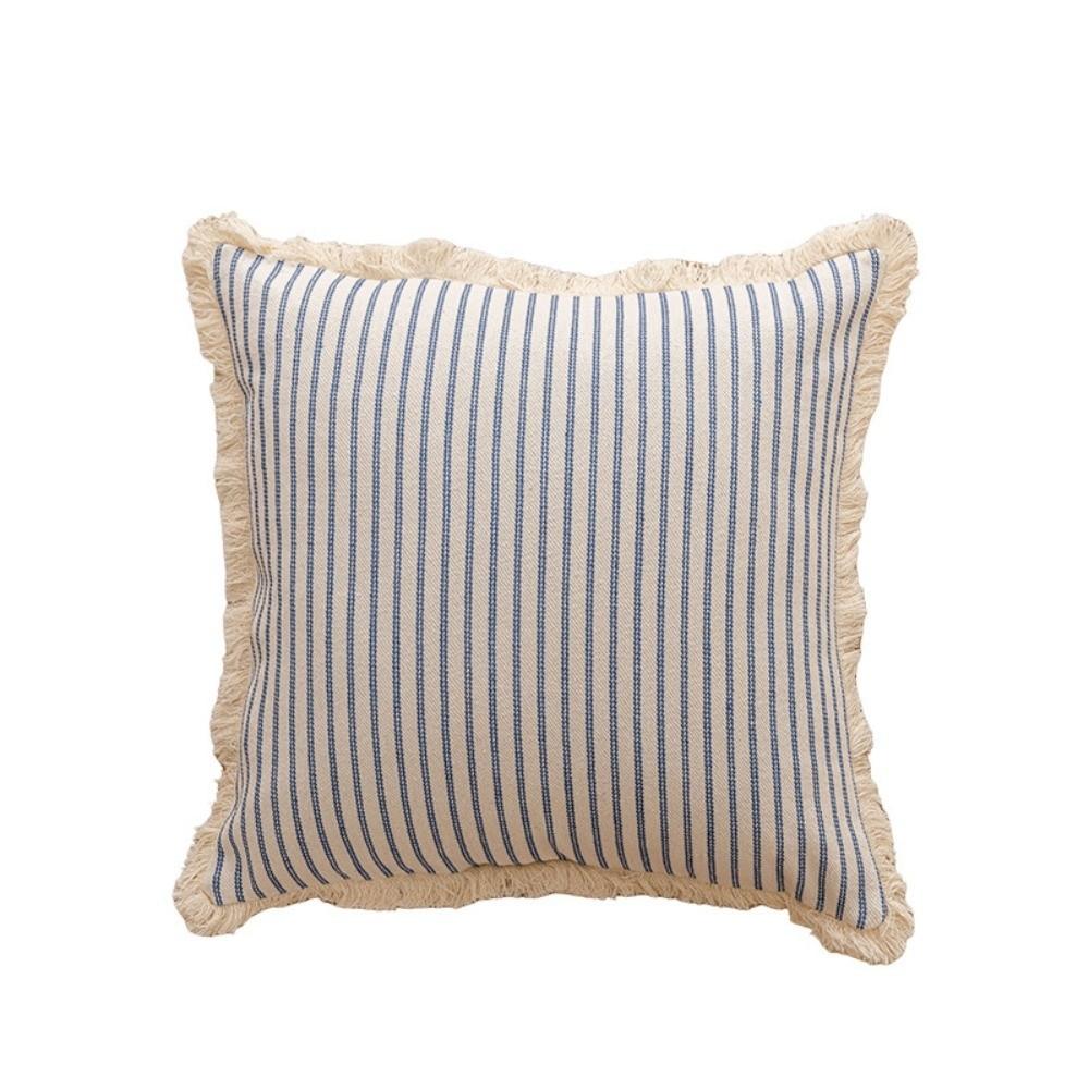 Linen Striped Throw Pillow Cover Nordic Style Cushion Cover Back Cushion Cover  Living Room
