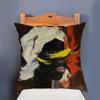 Elegant Aestheticism Black African Girl Woman Abstract Oil Painting Home Decoration Art Sofa Pillow Case Linen Car Cushion Cover