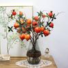 Plastic Artificial Pomegranate Branches 5-Fruit Fake Plants  Birthday Decor