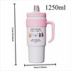 1pc Cartoon Giant Straw Insulated Cup Large-capacity Car Cup Men's and Women's Large Water Bottle with Straw Cold Insulation