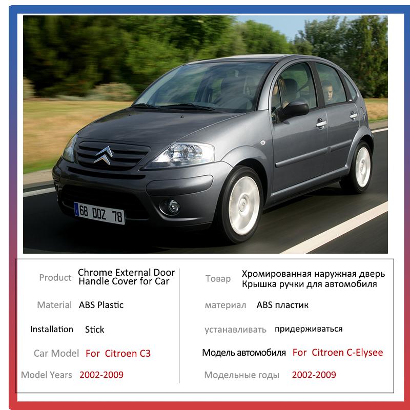 Роскошная стабильность, новые хромированные дверные ручки, накладка для Citroen C3 MK1 2002 ~ 2009, автомобильные аксессуары, наклейки Catch Auto