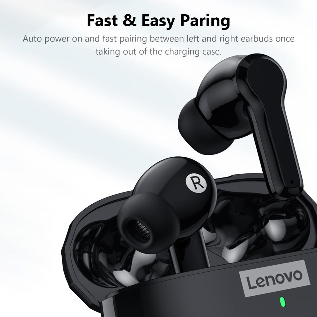 Lenovo Беспроводные наушники LP1S True BT 5.0, мини-наушники, спортивная гарнитура, вкладыши с сенсорным управлением