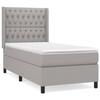 Maison Exclusive - Sommier à lattes de lit et matelas Gris clair 90x190 cm Tissu